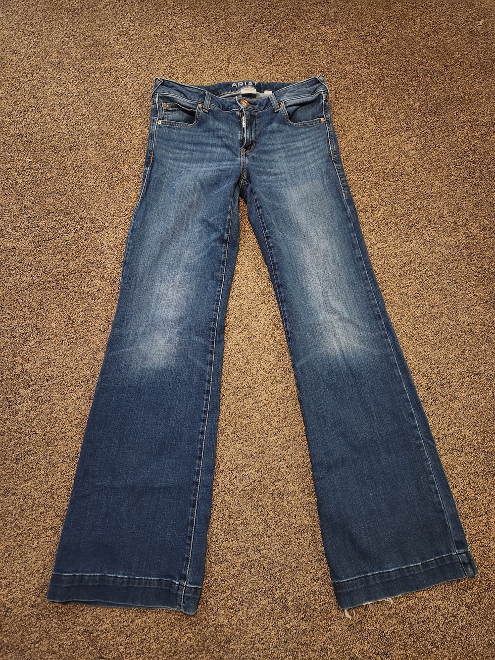 Ariat Women's Wide Leg Trouser Blue Denim Jeans 29R